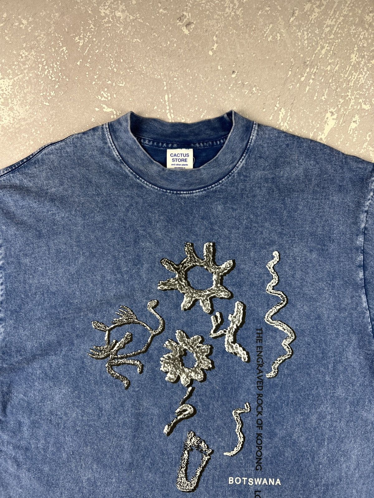 Cactus Store LA Cactus Store LA The Engraved Rock Washed Denim T Shirt Size US M / EU 48-50 / 2 - 3 Thumbnail