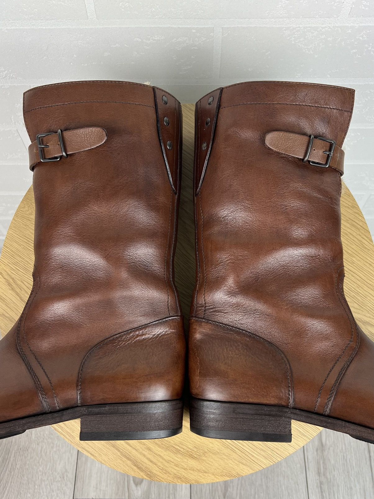 Gucci GUCCI Combat Boots Mongolian Leather Shearling Fur Shoes Size US 9 / EU 42 - 13 Thumbnail