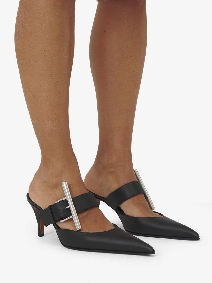 Alexander McQueen o1w1db10925 Birdee Mule in Black Size US 8.5 / IT 38.5 - 4 Thumbnail