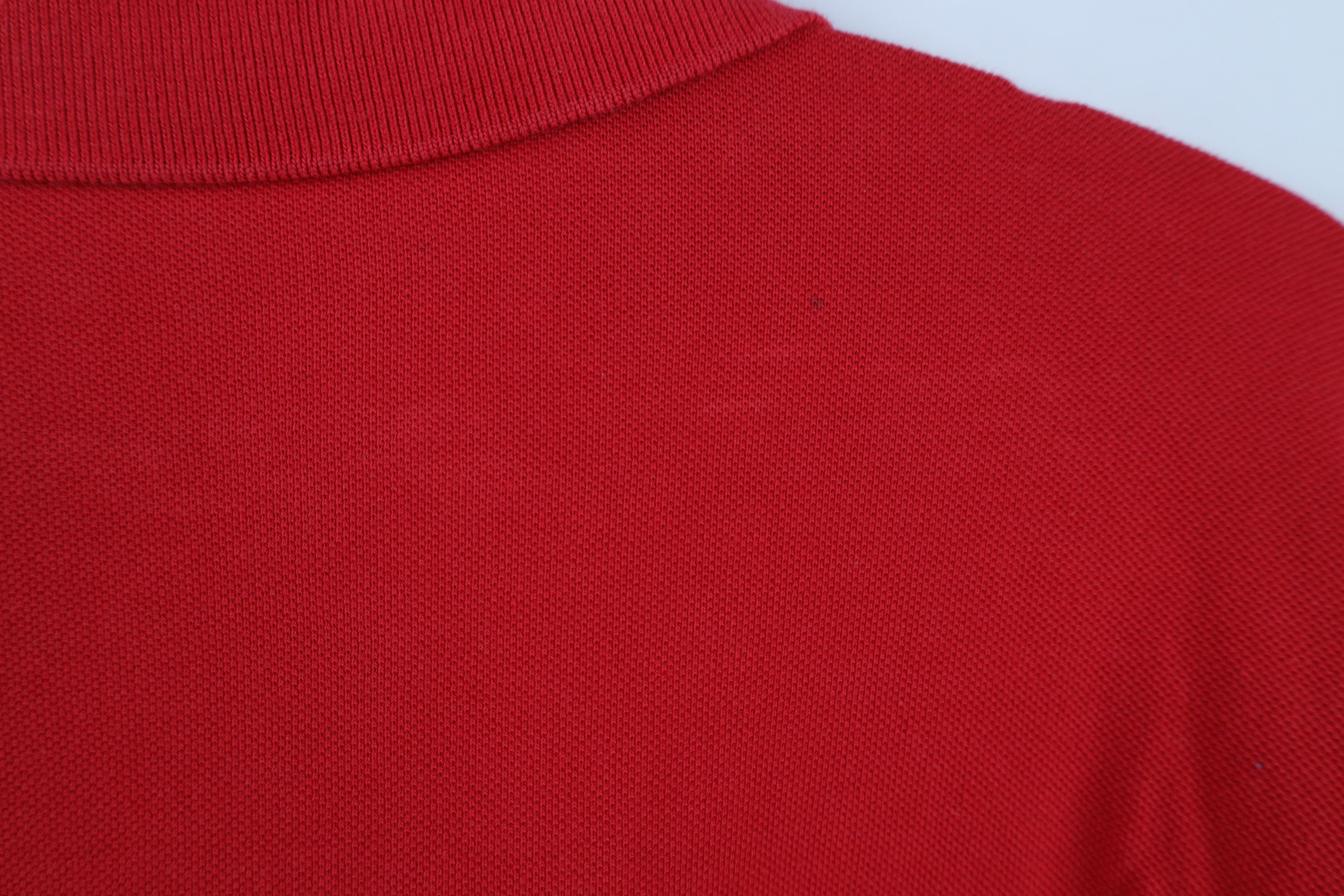 Ralph Lauren Vintage 90s Ralph Lauren Cotton Rugby Long Sleeve Polo Red Size US XL / EU 56 / 4 - 10 Thumbnail