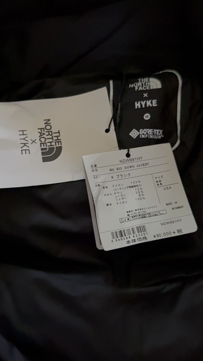 The North Face RARE TNF x HYKE 2019FW Big Down Jacket - Black - Size M BNWT Size US M / EU 48-50 / 2 - 10 Thumbnail