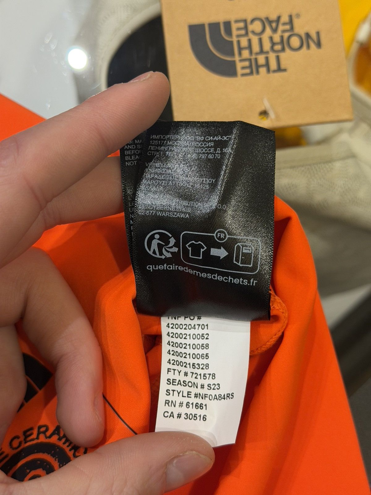 Online Ceramics × The North Face The North Face x Online Ceramics Biker Shorts - Orange Size 22" - 6 Thumbnail