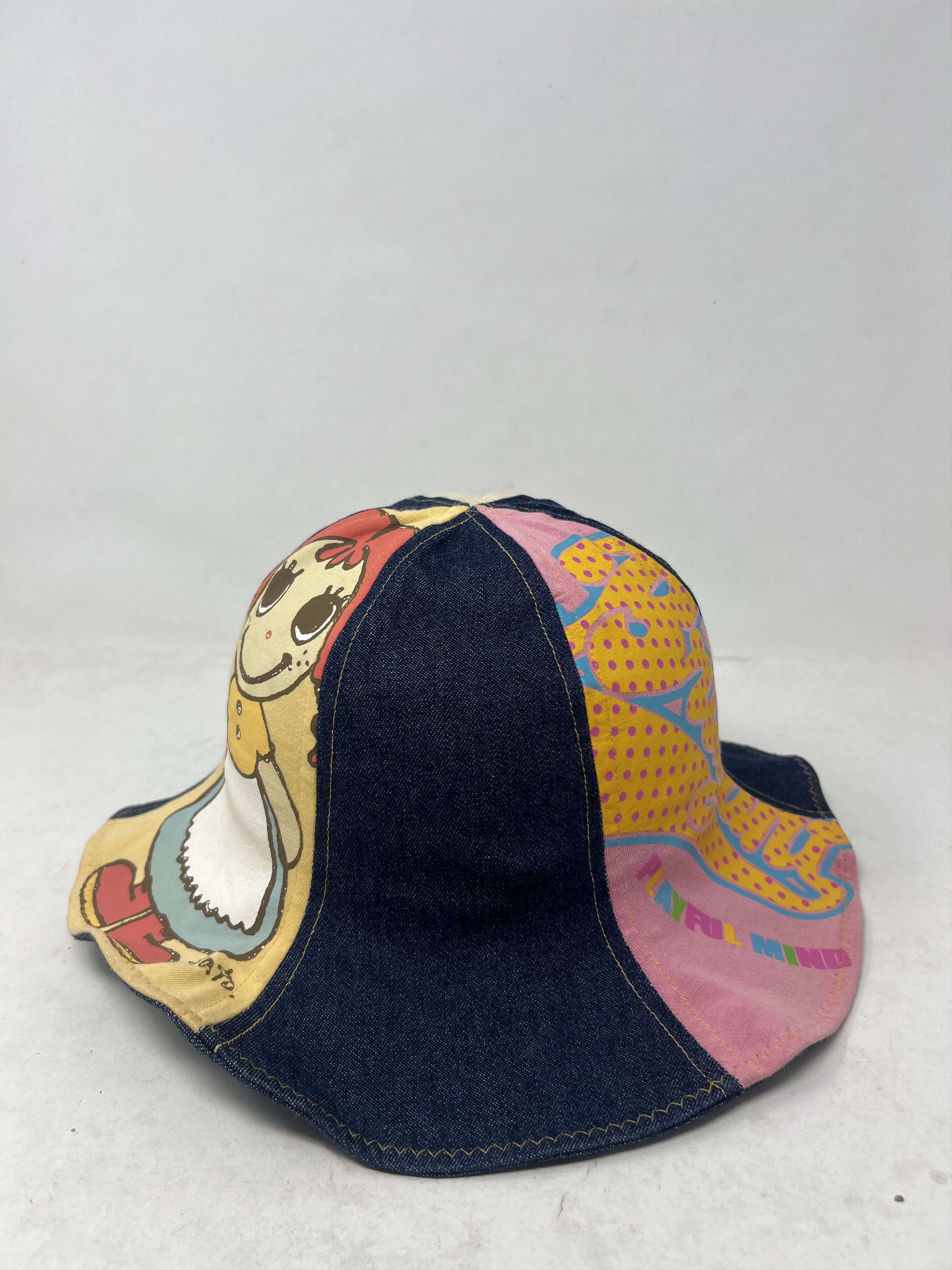 If Six Was Nine Bruyant Denim Patchwork Rag Doll Bucket Hat Size ONE SIZE - 2 Thumbnail