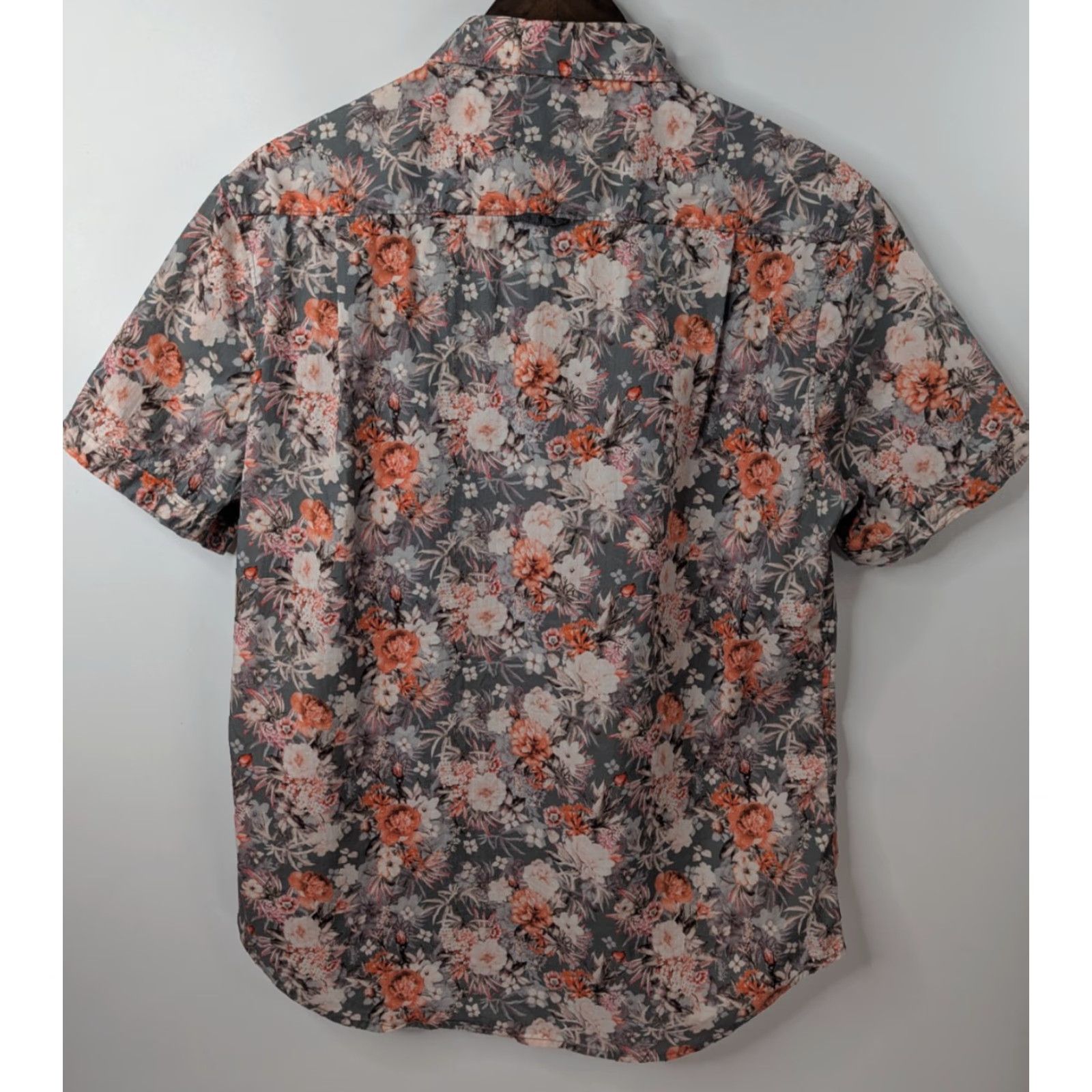 Vintage 7 Diamonds Shirt Floral Skyloft Button-Up Short Sleeve Men M Pink orange Regular Size US M / EU 48-50 / 2 - 3 Thumbnail