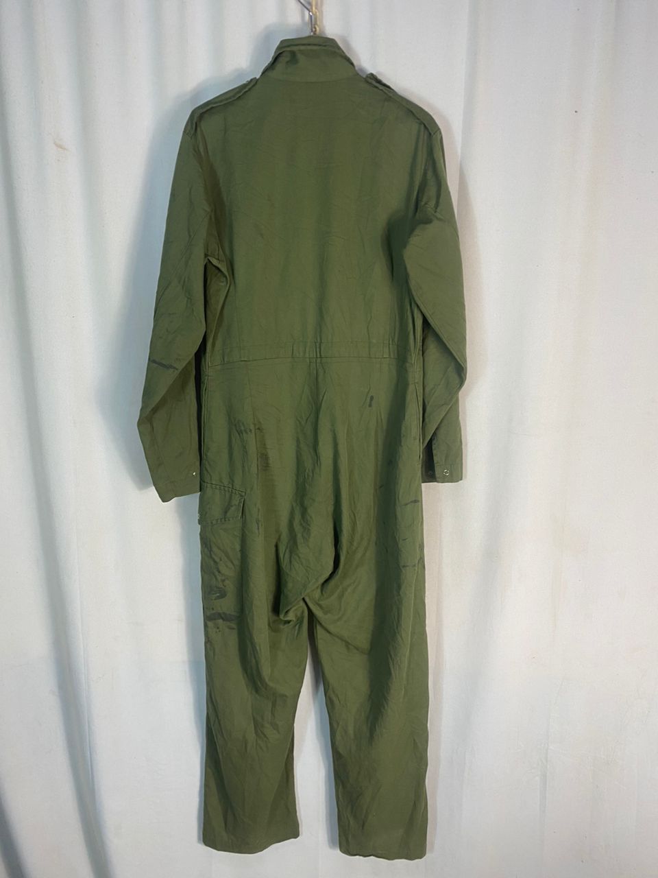 Vintage Vintage us army 80s olive green coverall Size US 37 - 15 Thumbnail