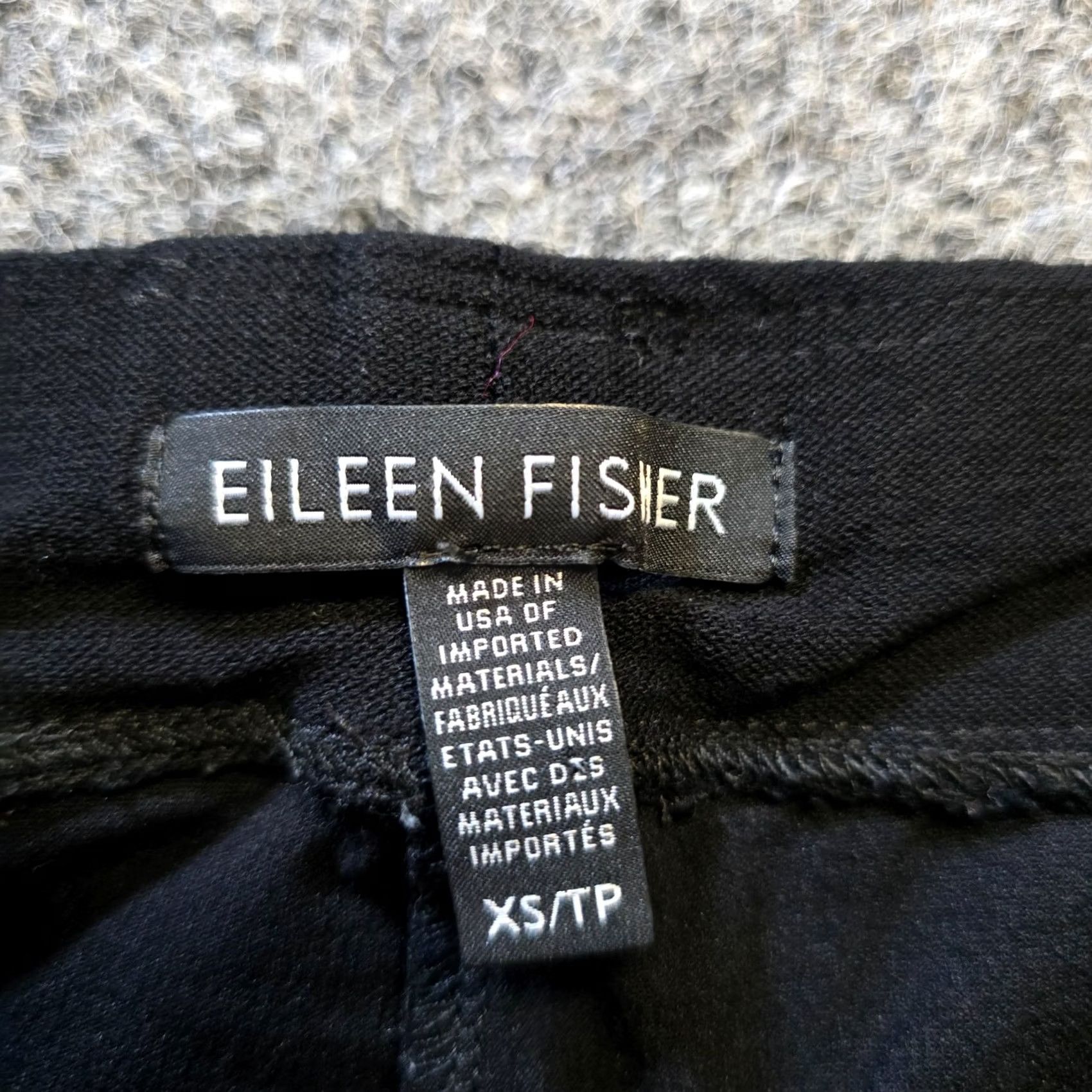 Eileen Fisher Eileen Fisher Pants Womens XS Black Elastic Waist Stretch Slim Crepe Casual Size 26" / US 2 / IT 38 - 3 Thumbnail