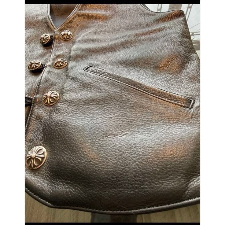 Chrome Hearts CH 8B Leather Vest Size US S / EU 44-46 / 1 - 3 Thumbnail