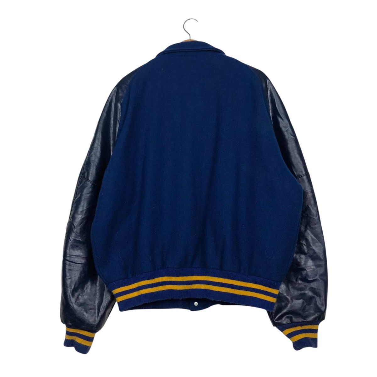 Delong 📌Vintage Leather Varsity Jacket Delong Made in Usa Size US XL / EU 56 / 4 - 9 Thumbnail