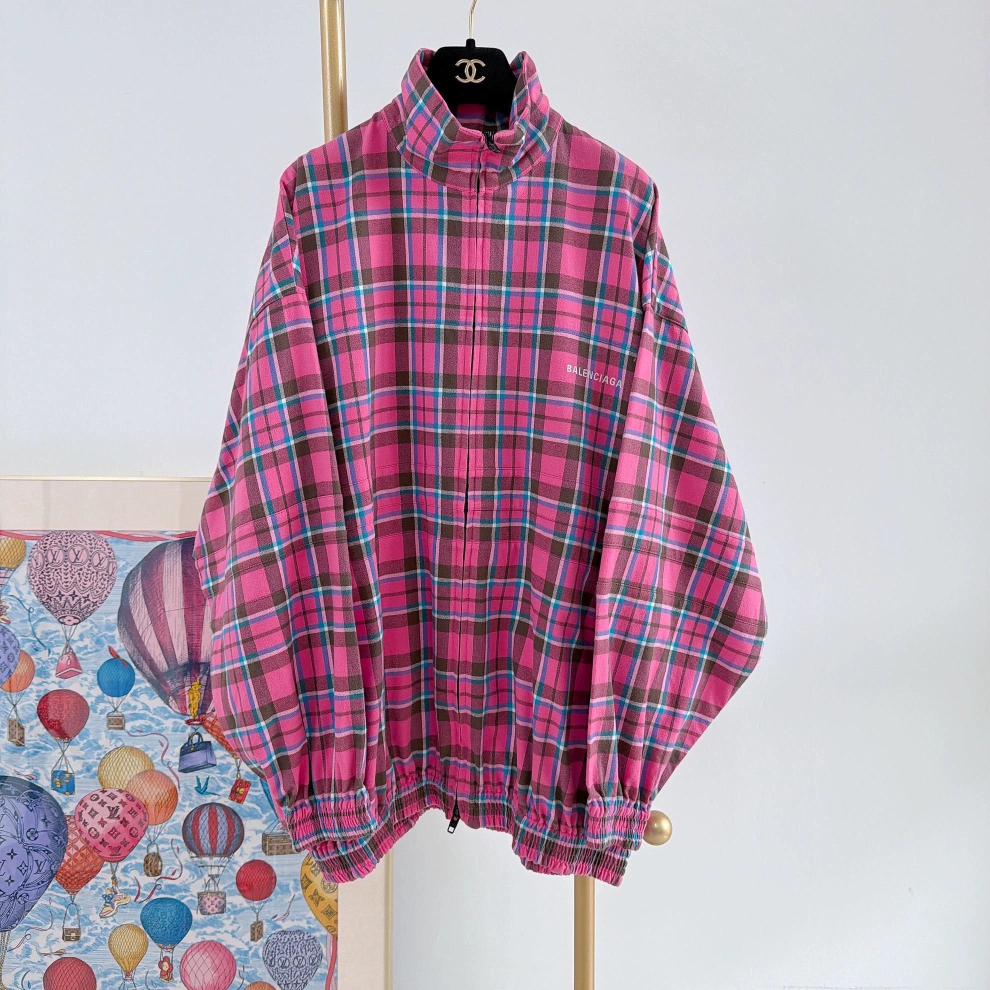 Balenciaga Balenciaga pink check jacket size 34 new with tags Size XXS / US 00 / IT 34 - 2 Thumbnail