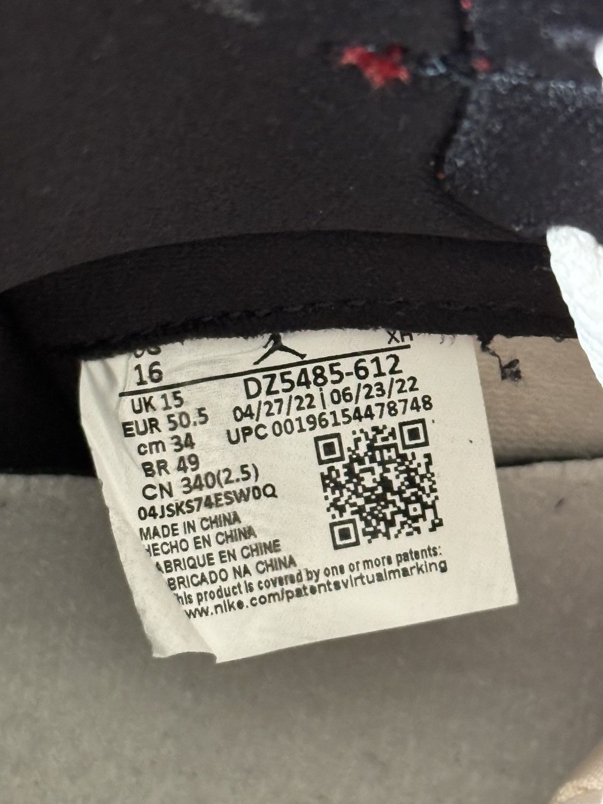 Jordan Brand Air Jordan 1 Retro High OG Chicago Lost & Found Size US 15 / EU 48 - 3 Thumbnail