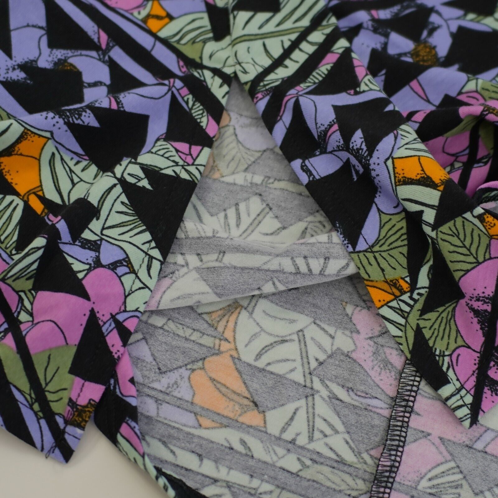 Designer NEW LuLaRoe Perfect T Black Colorful Floral Aztec Scoop Neck Size S / US 4 / IT 40 - 10 Thumbnail
