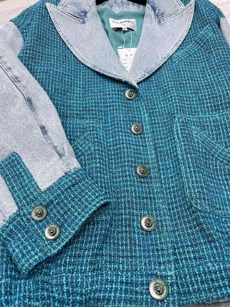 Chanel Chanel 22P tweed denim stitching jacket 2504-Nextarrow Size XS / US 0-2 / IT 36-38 - 4 Thumbnail
