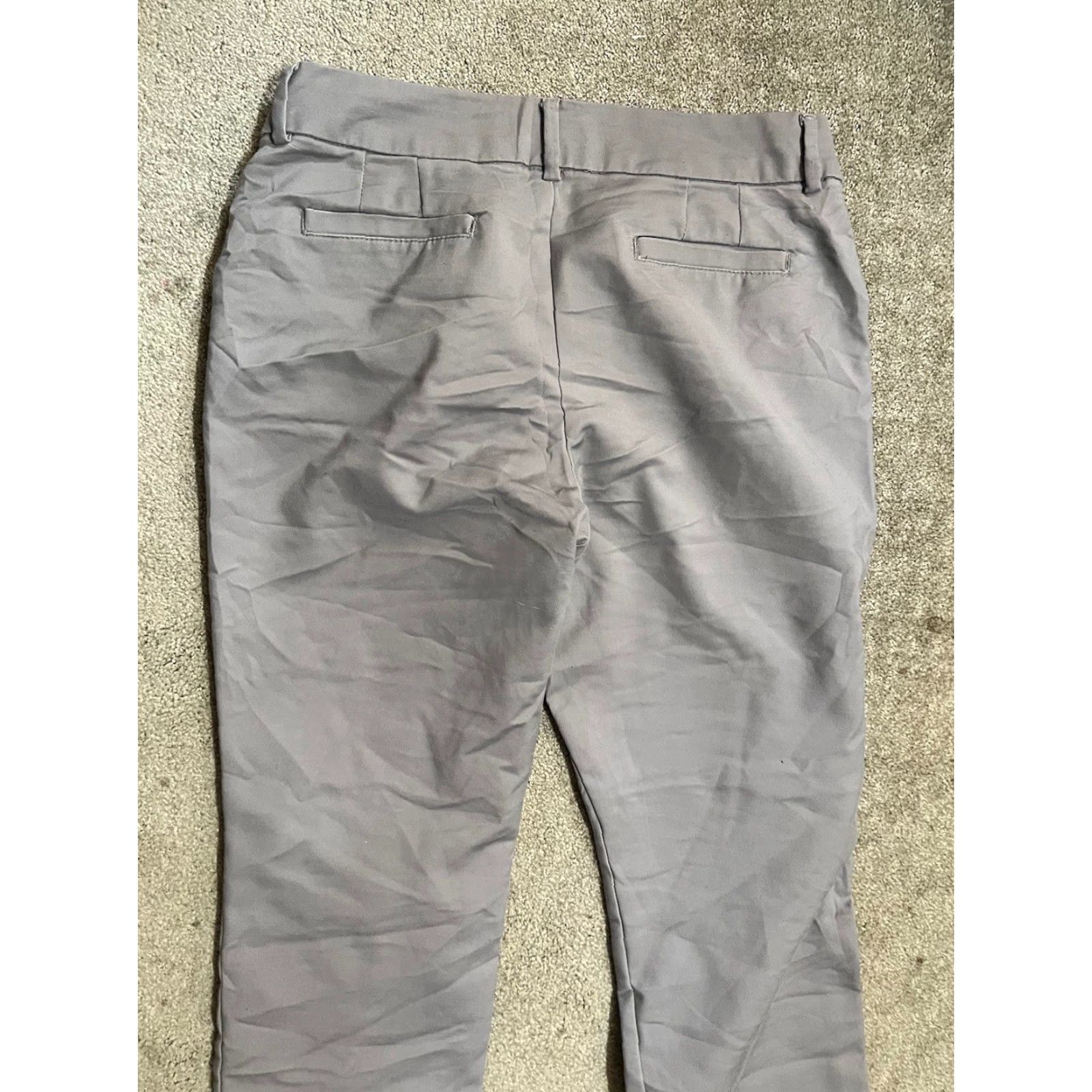 Lee Lee Women’s Pants - Regular Fit Straight Leg Mid Rise Gray 12S Formal Trim Shaping Button Zip Flat Front Twill Polyester Size 34" / US 12 / IT 48 - 4 Thumbnail
