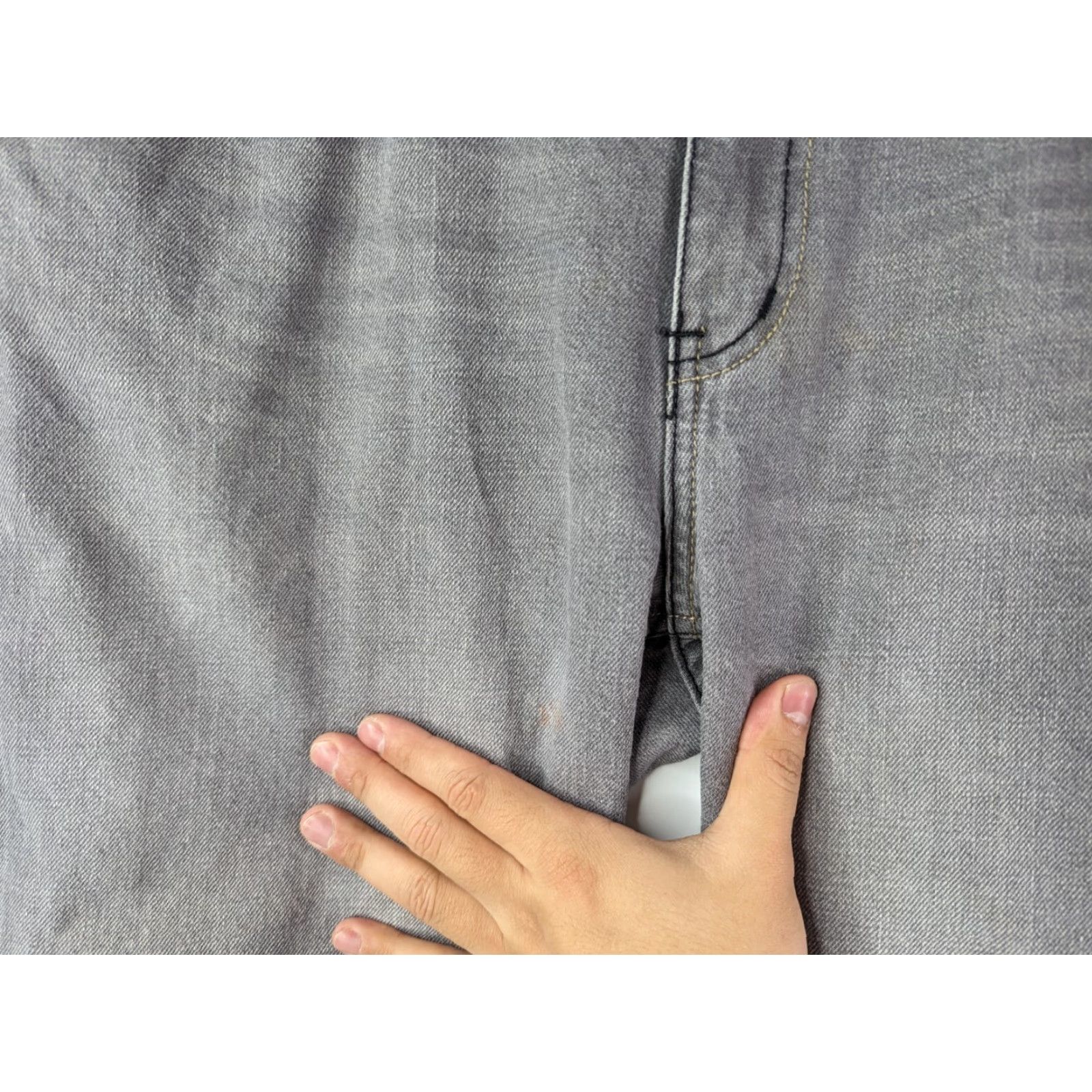 Dickies Dickies Jeans Straight Gray Mens Size 36 5-Pocket Denim Cotton Belt Loops Logo Distressed? No Distressed: No Size US 36 / EU 52 - 2 Thumbnail