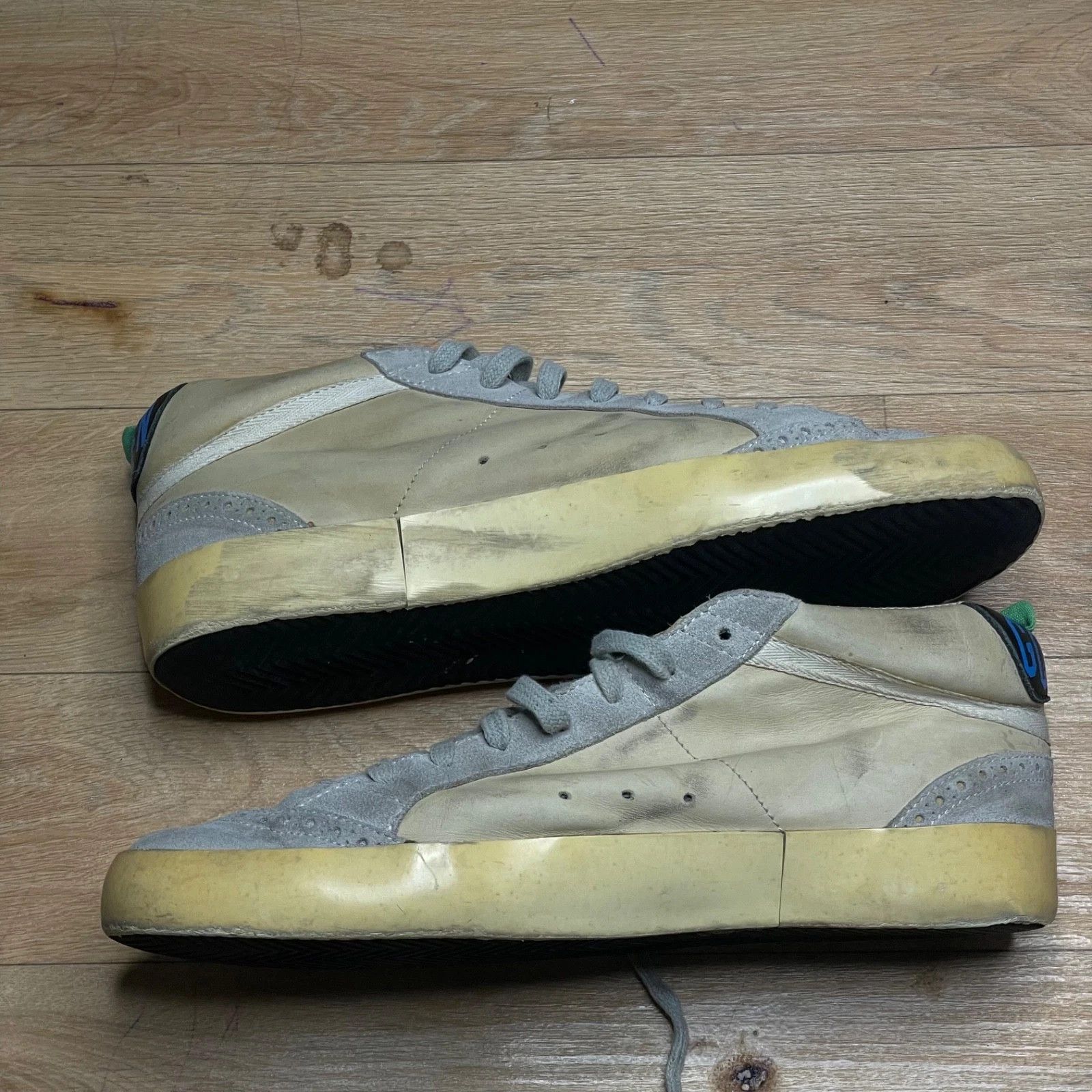 Golden Goose Golden Goose Sneakers MID STAR GGDB High Top Leather BEIGE Size US 10 / EU 43 - 3 Thumbnail