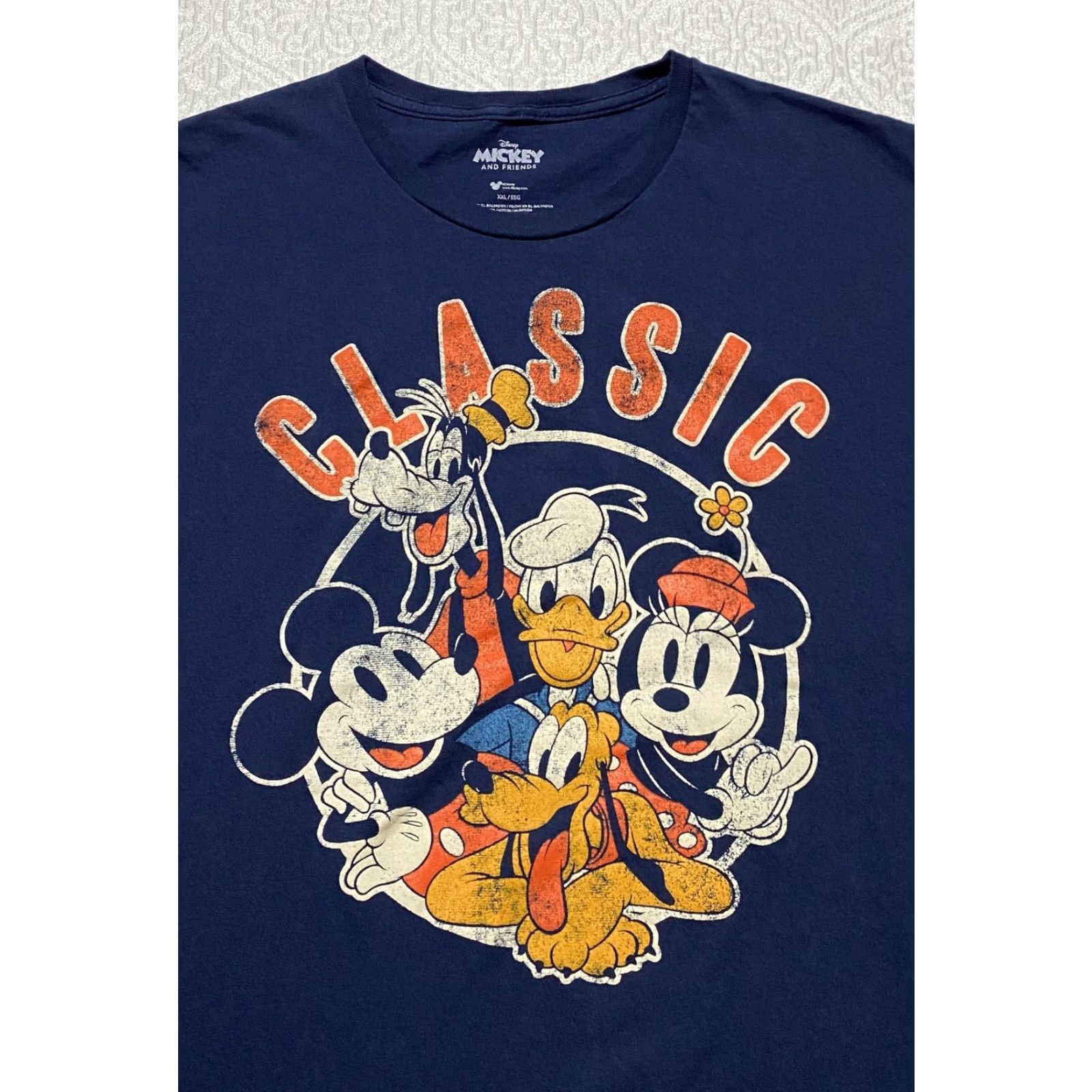 Disney Disney Mickey & Friends Shirt Mens 2XL Blue Graphic Tee Cartoon Classic Crew Neck Short Sleeve Navy blue 2XL Mens Size US XXL / EU 58 / 5 - 5 Thumbnail