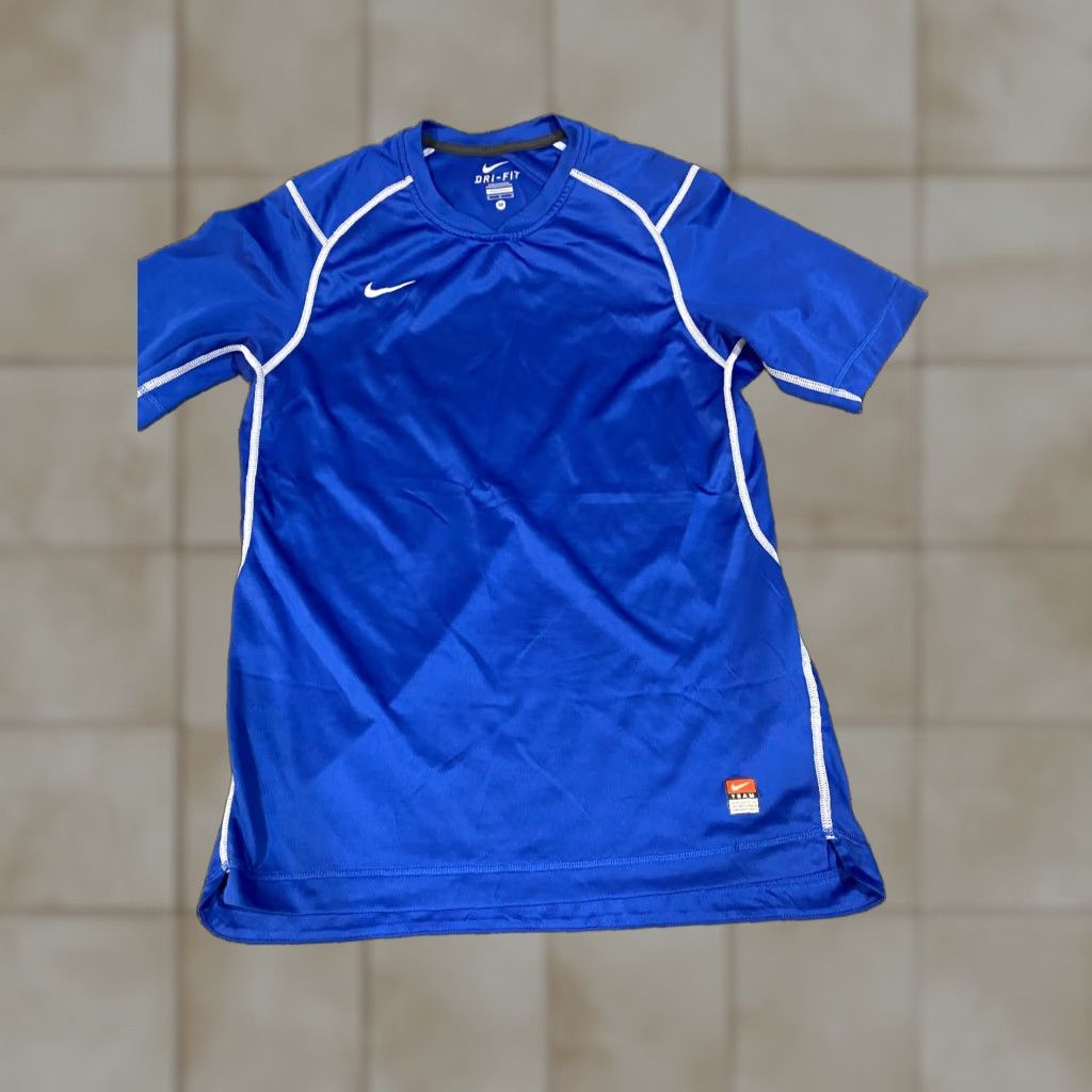 Nike Nike Dri-Fit Shirt Mens Medium Blue Athletic T-Shirt Soccer Gym Training Casual Breathable Moisture Wicking Size US M / EU 48-50 / 2 - 1 Thumbnail