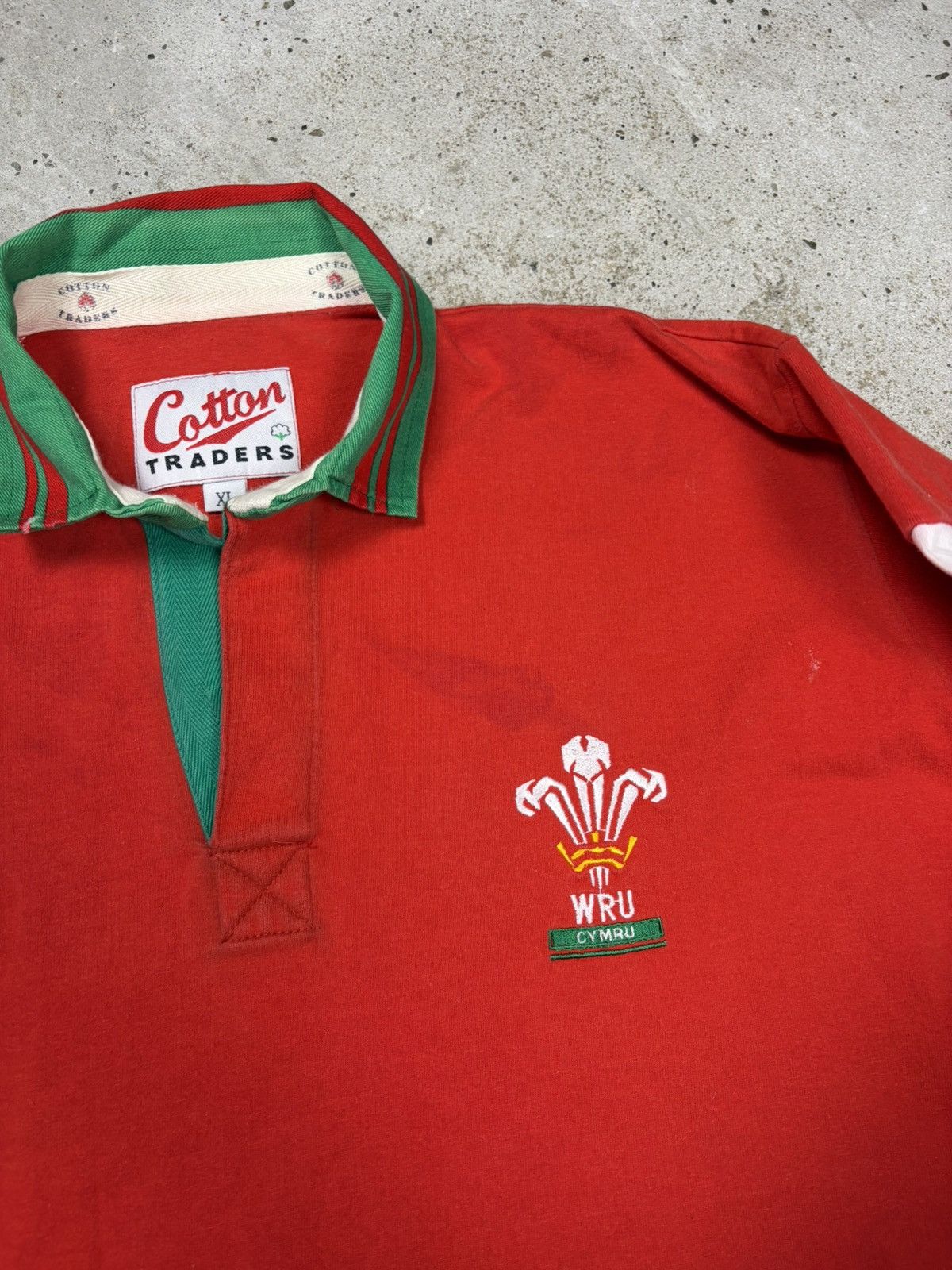 Cotton Traders Vintage 1990s Cotton Traders Wales Team Rugby Jersey Size US XL / EU 56 / 4 - 11 Thumbnail