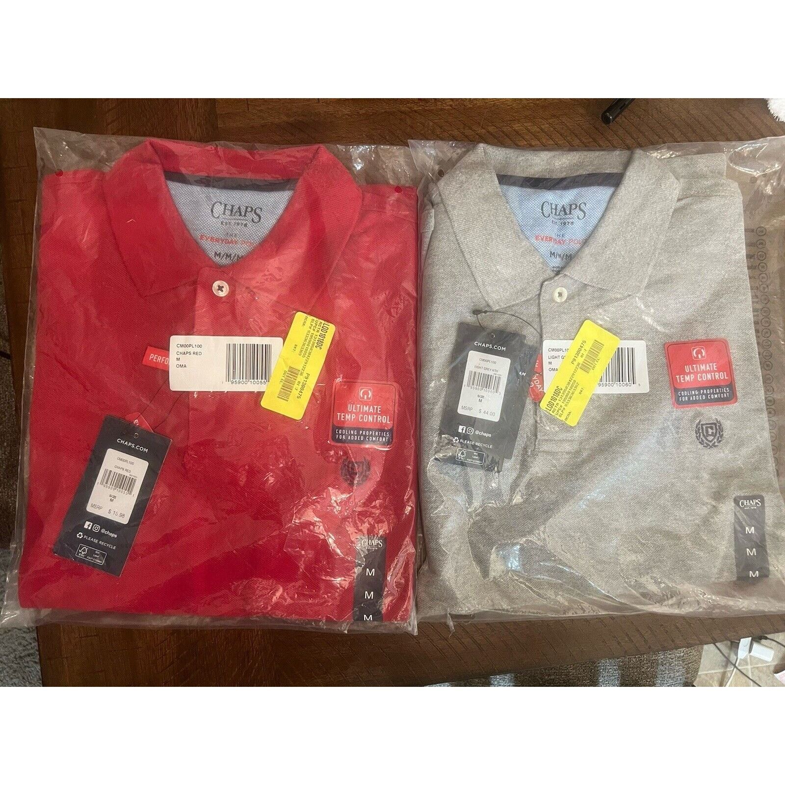 Chaps CHAPS POLO GOLF SHIRT MENS RED & GRAY MEDIUM LOT OF 2 Size US M / EU 48-50 / 2 - 1 Thumbnail
