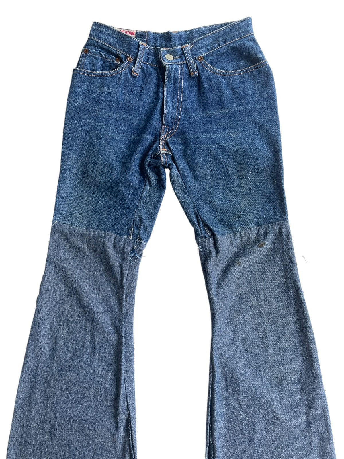 If Six Was Nine PICK‼️ Vintage Blue Born USA Remake Patchwork Flare Jeans Size 24" / US 00 / IT 34 - 8 Thumbnail