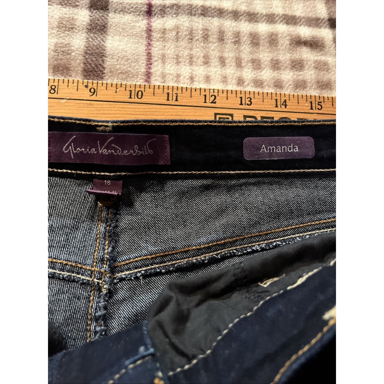 Gloria Vanderbilt Gloria Vanderbilt Jeans Plus18 36x30 Long Amanda Blue Denim Size 40" / US 18 - 10 Thumbnail