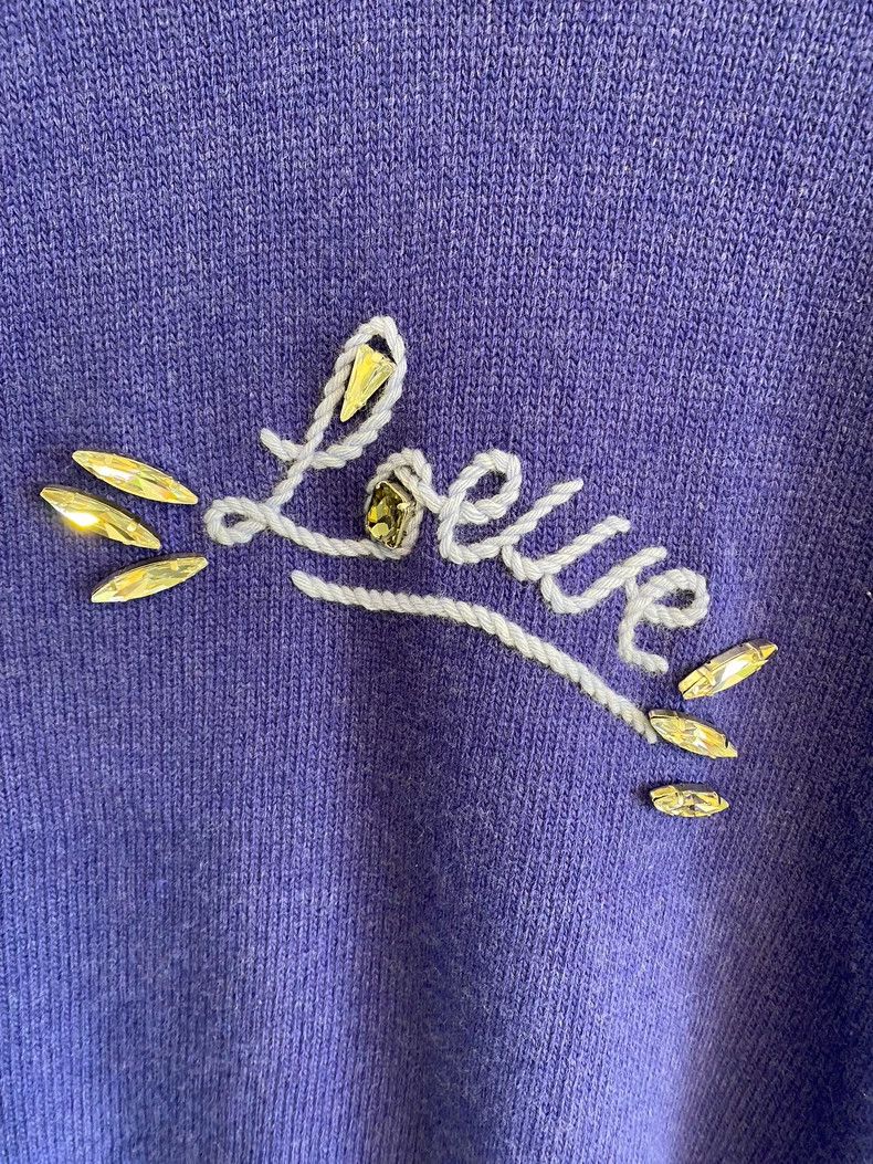 Loewe LOEWE Water droplet logo, blue knitted sweater Size XS / US 0-2 / IT 36-38 - 4 Thumbnail