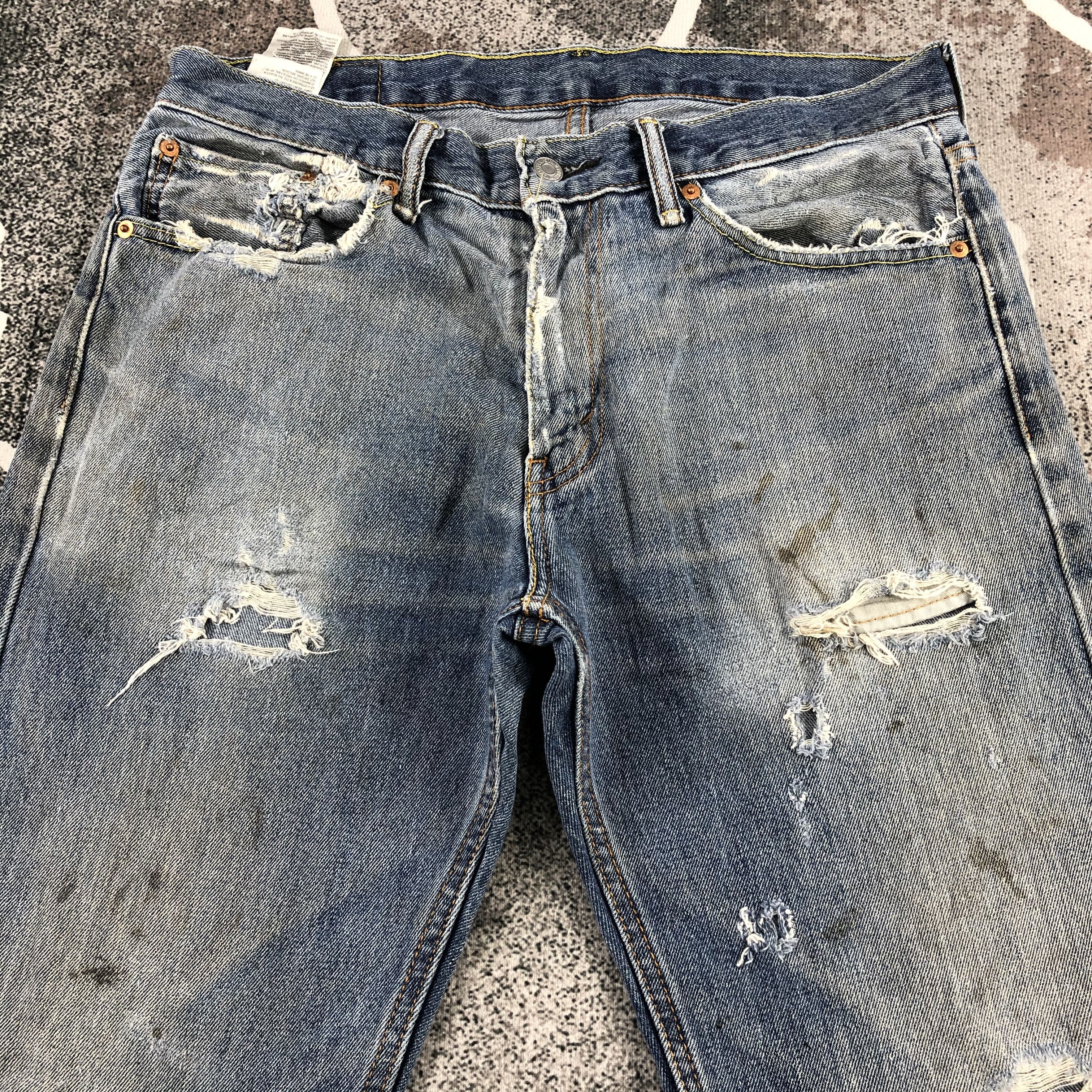 Levi's Vintage Levi's 505 Jeans Distressed Denim KJ1036 Size US 32 / EU 48 - 3 Thumbnail