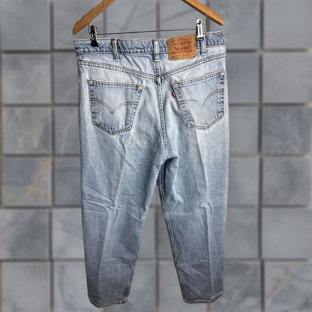 Levi's Levi's 550 Jeans Mens 36x32 Light Blue Relaxed Tapered Distressed Canada Leather Patch Logo 5-Pocket Denim Shirt/Jeans Style Size US 36 / EU 52 - 1 Thumbnail