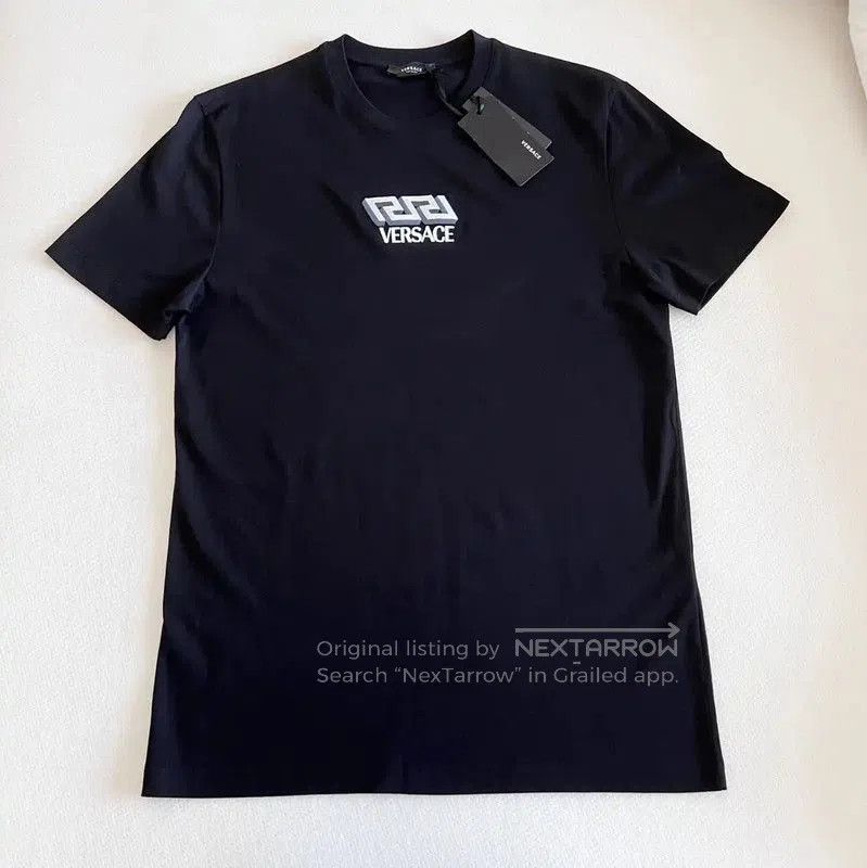 Versace Versace Black Cotton Short Sleeve T-Shirt . Size US M / EU 48-50 / 2 - 1 Thumbnail