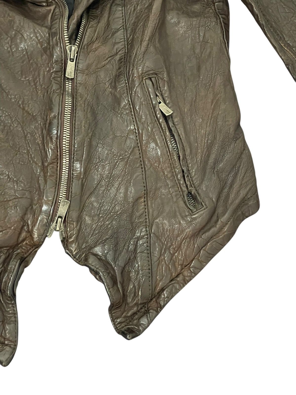 Leather Full Grain Leather Luva Tram Bikers Jacket Slim 6🟩7 Size US S / EU 44-46 / 1 - 5 Thumbnail