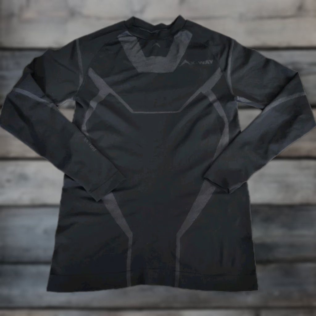 K-Way K-Way Men’s Slim Bamboo Charcoal Thermaskins Baselayer Long Sleeve Shirt Sz L/XL Size US L / EU 52-54 / 3 - 1 Thumbnail