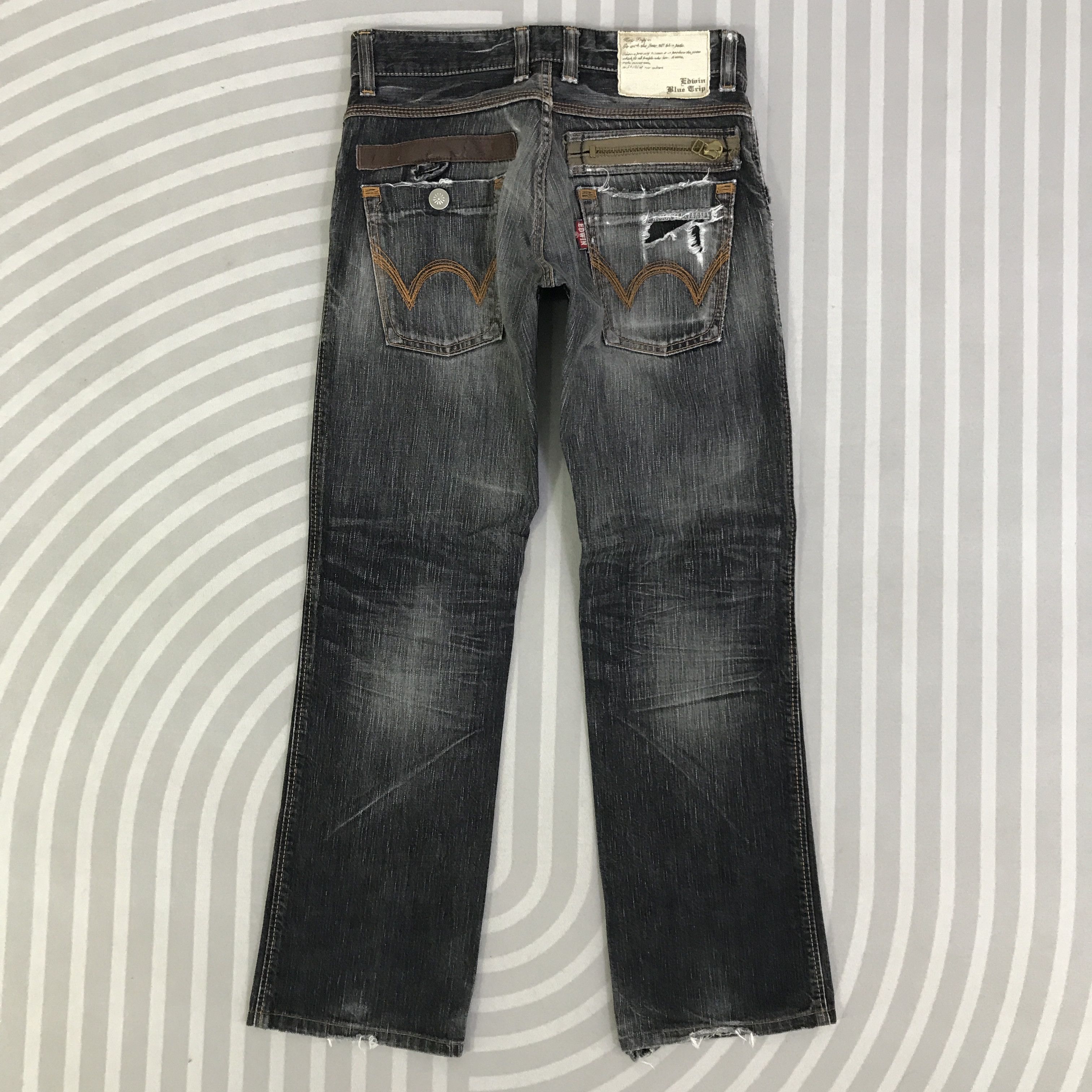 Edwin Vintage Edwin Black Faded Jeans pants K74B19 Size US 28 / EU 44 - 4 Thumbnail