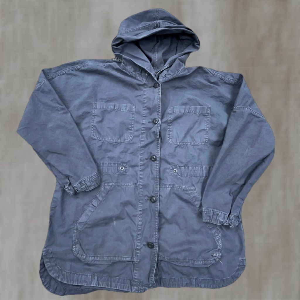 American Eagle Outfitters American Eagle Jacket Women Medium Gray Utility Military Army Safari Chore 177 Womens Size M / US 6-8 / IT 42-44 - 1 Thumbnail