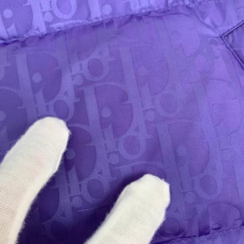 Dior Dior Purple logo old flower full print stand-up collar zip Size US S / EU 44-46 / 1 - 8 Thumbnail