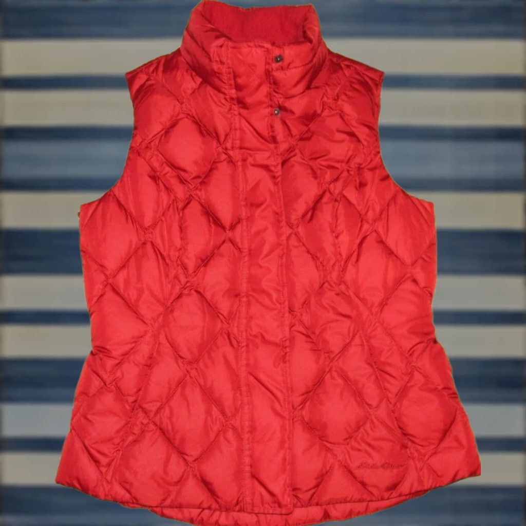 Eddie Bauer Eddie Bauer Red Down Fill Puffer Vest Small S Women Vest Down Fill Red Eddie Bauer Puffer Women S 90s? Size S / US 4 / IT 40 - 1 Thumbnail