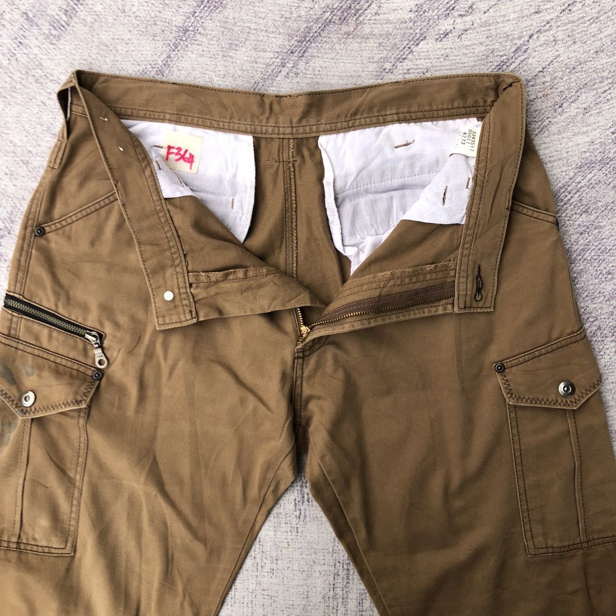Designer × Japanese Brand y2k Brown Cargo Multipocket Tactical Utility Pants Size US 32 / EU 48 - 12 Thumbnail