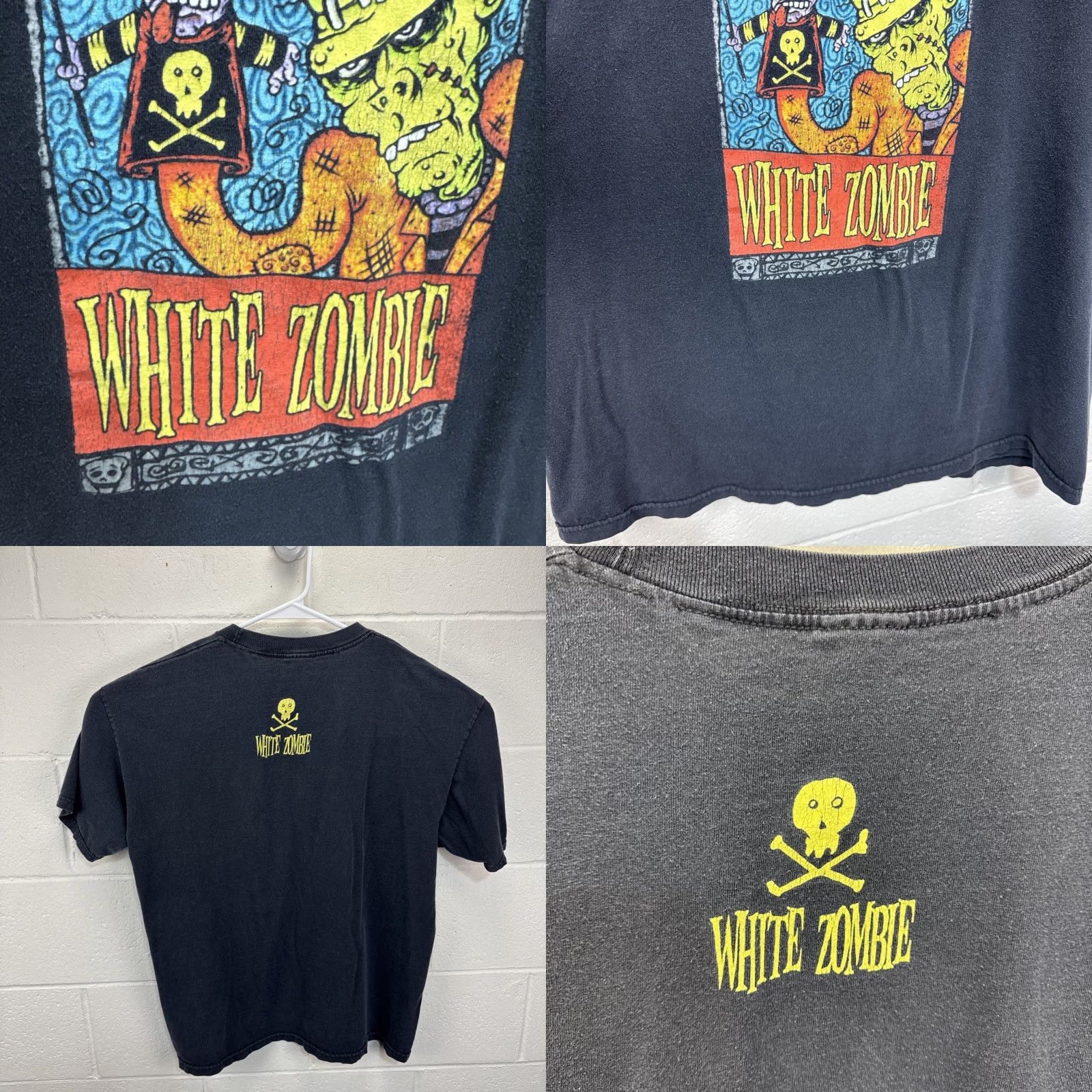 Vintage VINTAGE Black XL T-Shirt Heavy Metal Band Tee 90s White Zombie Hand Puppet Mens Short Sleeve Cotton Graphic Tee Size US XL / EU 56 / 4 - 8 Thumbnail