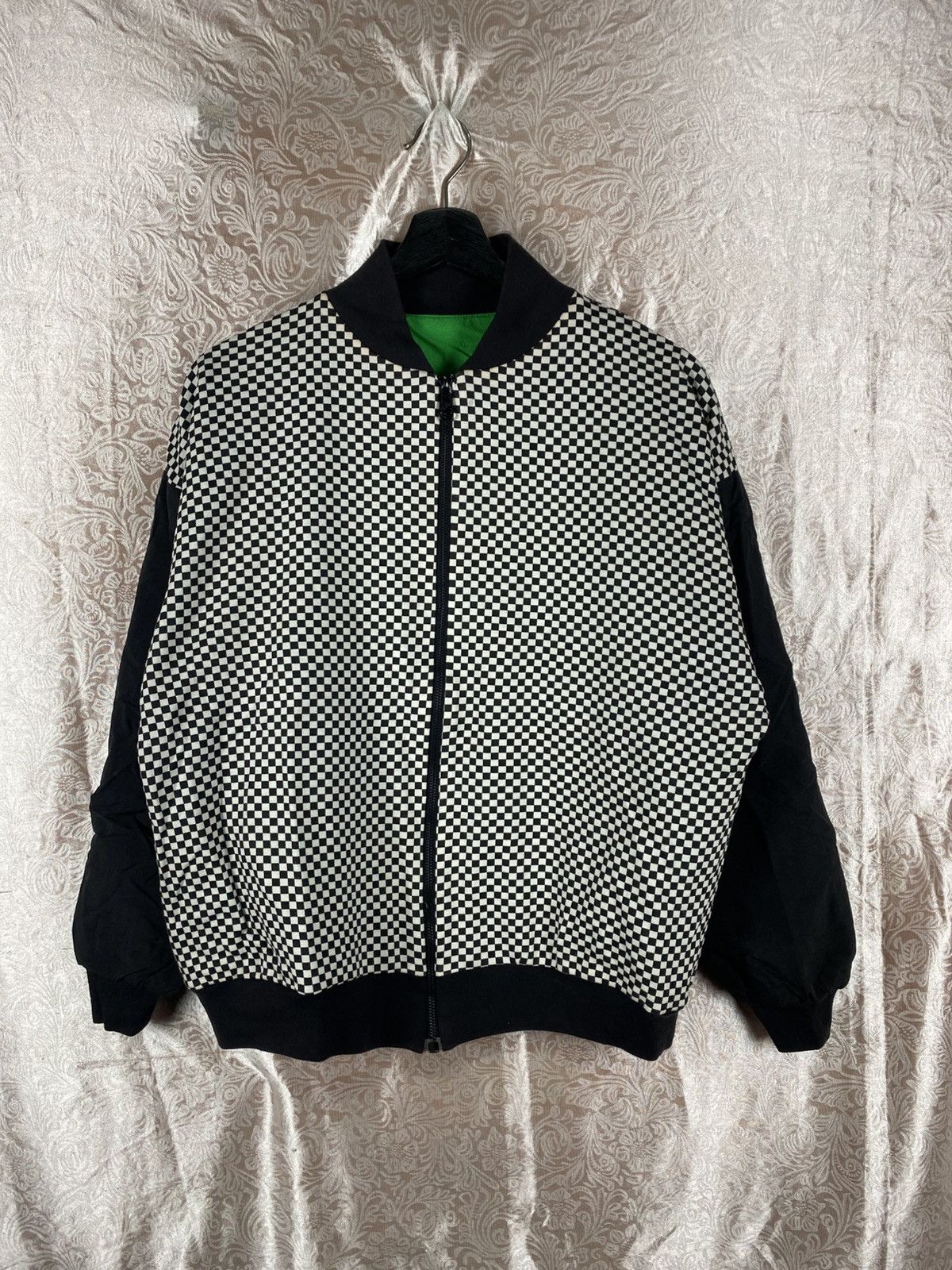 Vintage Vintage Marcia Checkerboard Bomber Black White Graphic Retro Size US XS / EU 42 / 0 - 3 Thumbnail