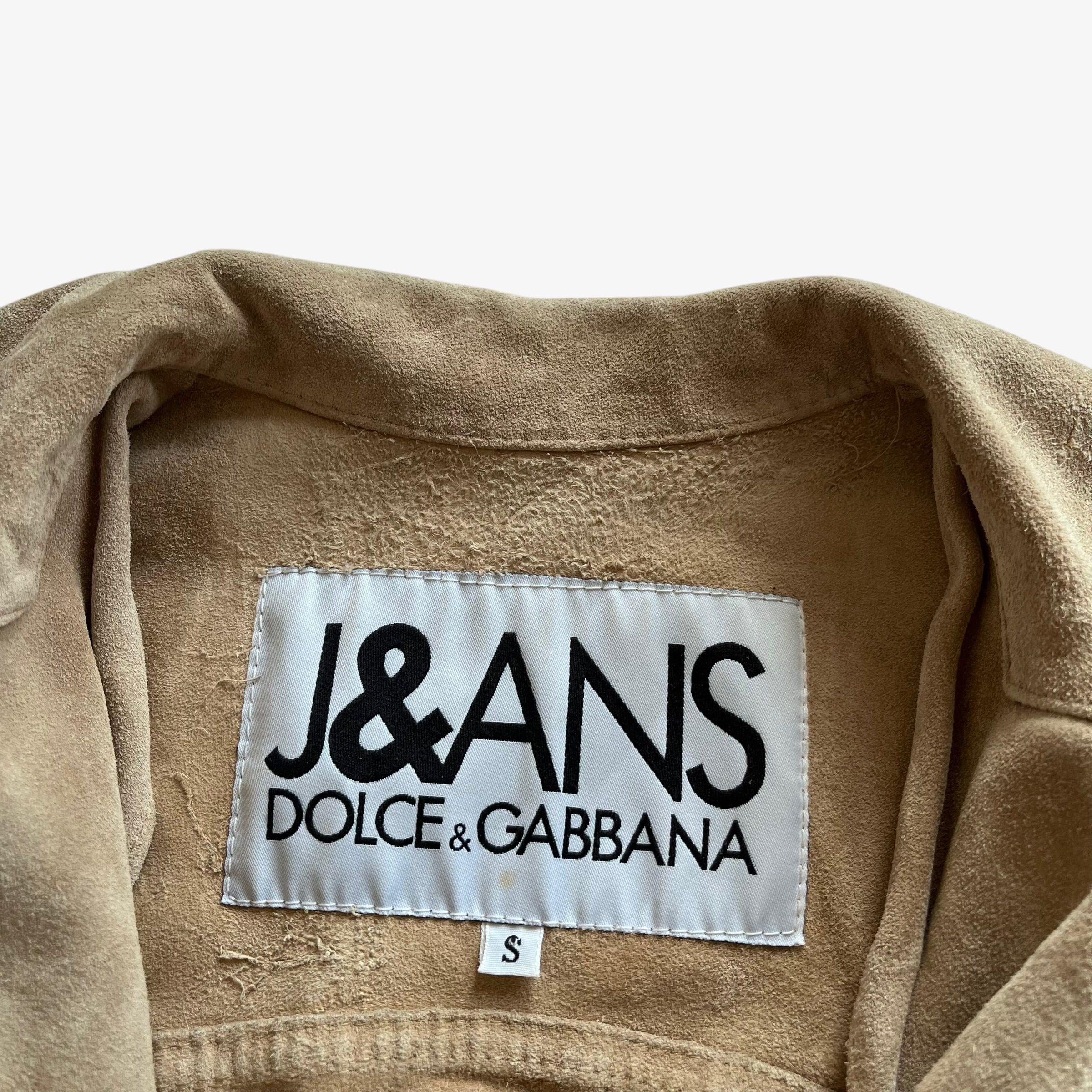 Dolce & Gabbana Vintage Y2K Women's Dolce & Gabbana Beige Leather Jacket Size S / US 4 / IT 40 - 2 Thumbnail