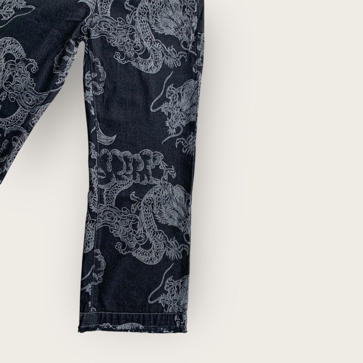 Japanese Brand Flare Jeans Dragon Full Print Size US 30 / EU 46 - 20 Thumbnail