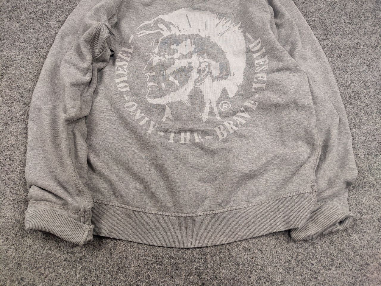 Diesel Vintage Diesel only the brave Logo Gray Sweatshirt Y2K Style Size US L / EU 52-54 / 3 - 10 Thumbnail
