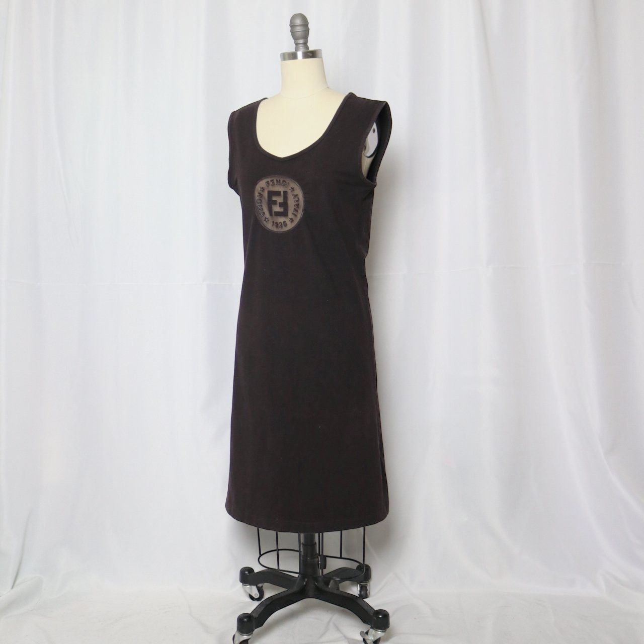 Fendi Vtg Fendi FF Logo Keyhole Tank Dress Size M / US 6-8 / IT 42-44 - 6 Thumbnail