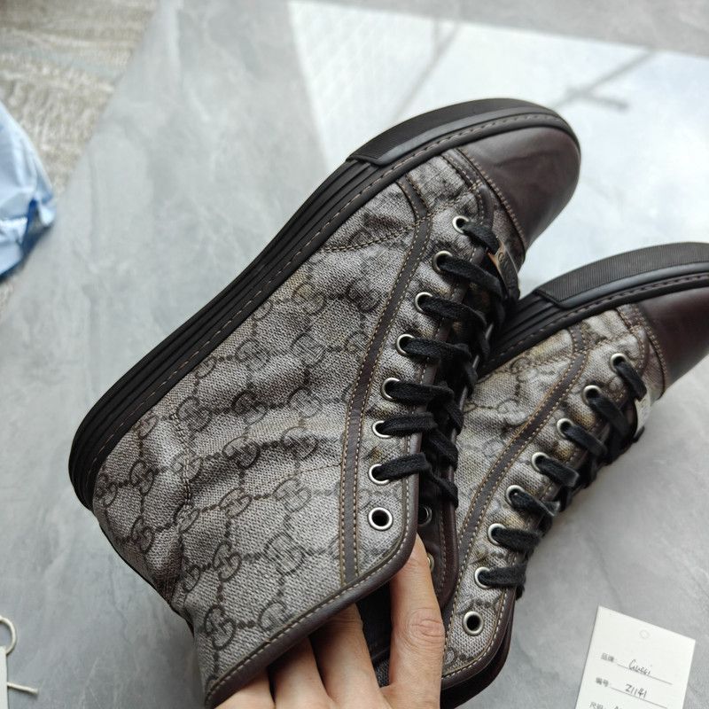 Gucci Double G High-Top Fashion Sneakers -