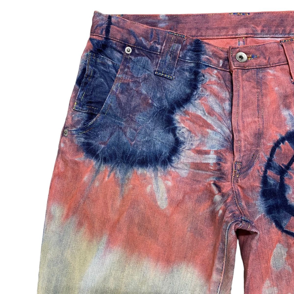 If Six Was Nine Veronica Led Rechwe Denim Flare Jeans Bleach Size US 32 / EU 48 - 4 Thumbnail