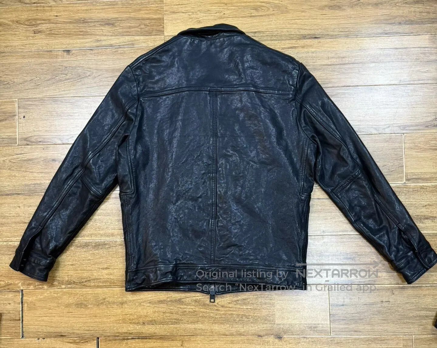 Allsaints AllSaints Men's Leather Jacket Lark XL. Size US XL / EU 56 / 4 - 2 Thumbnail