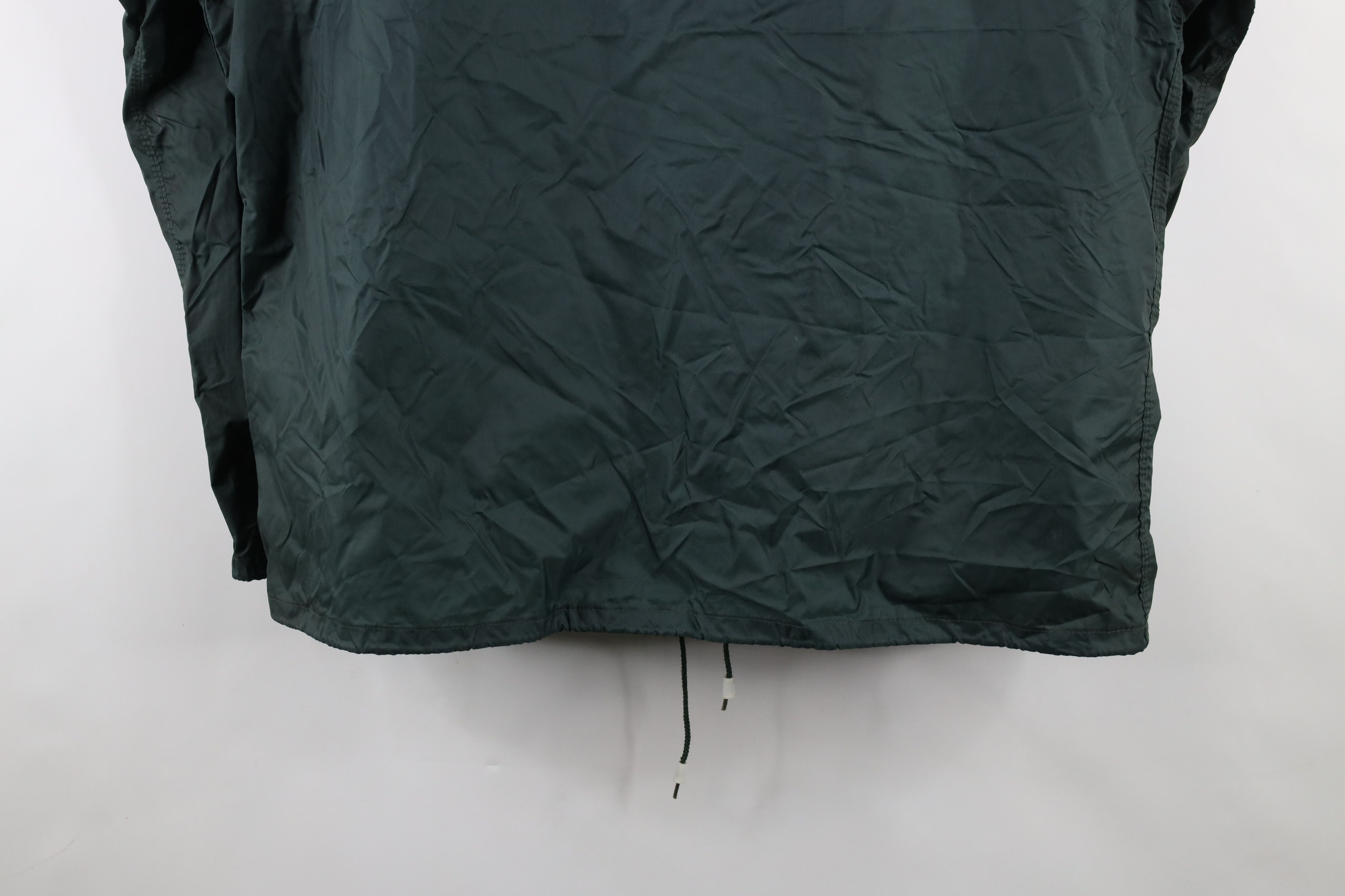 Vintage Vintage 90s Streetwear Hooded Rain Windbreaker Jacket Green Size US XL / EU 56 / 4 - 14 Thumbnail