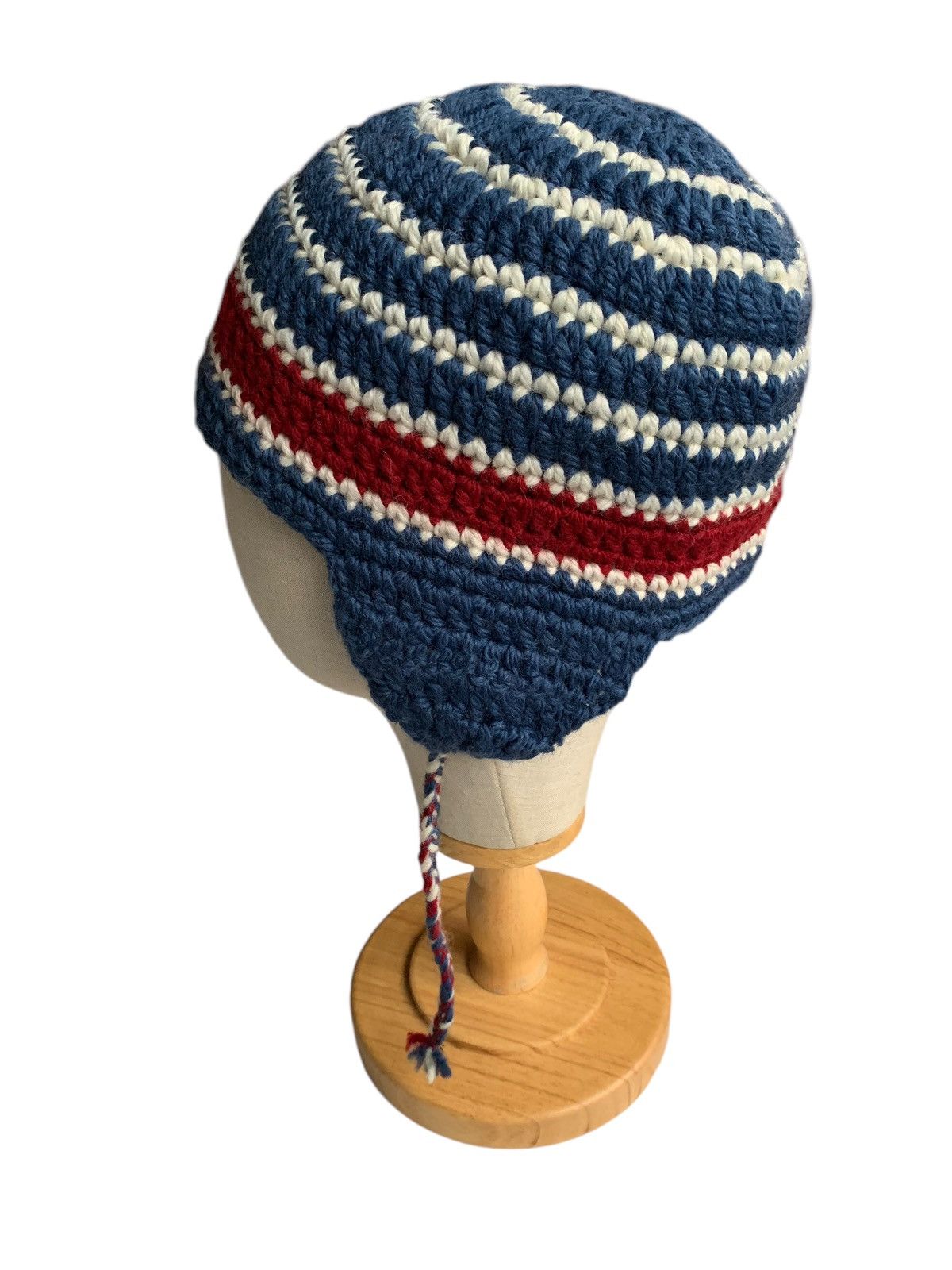 Japanese Brand × Kapital × Vintage Knitted crochet Earflap Rare Design Beanie Hats Size ONE SIZE - 8 Thumbnail