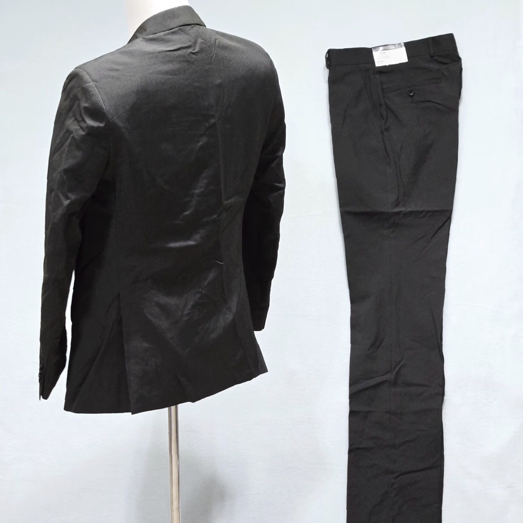Kenneth Cole KENNETH COLE REACTION Suit Mens 2 Piece NWT 36S Olive Brown Pinstriped 2 Piece Men's Suit Brown Pinstriped Size 36R - 2 Thumbnail