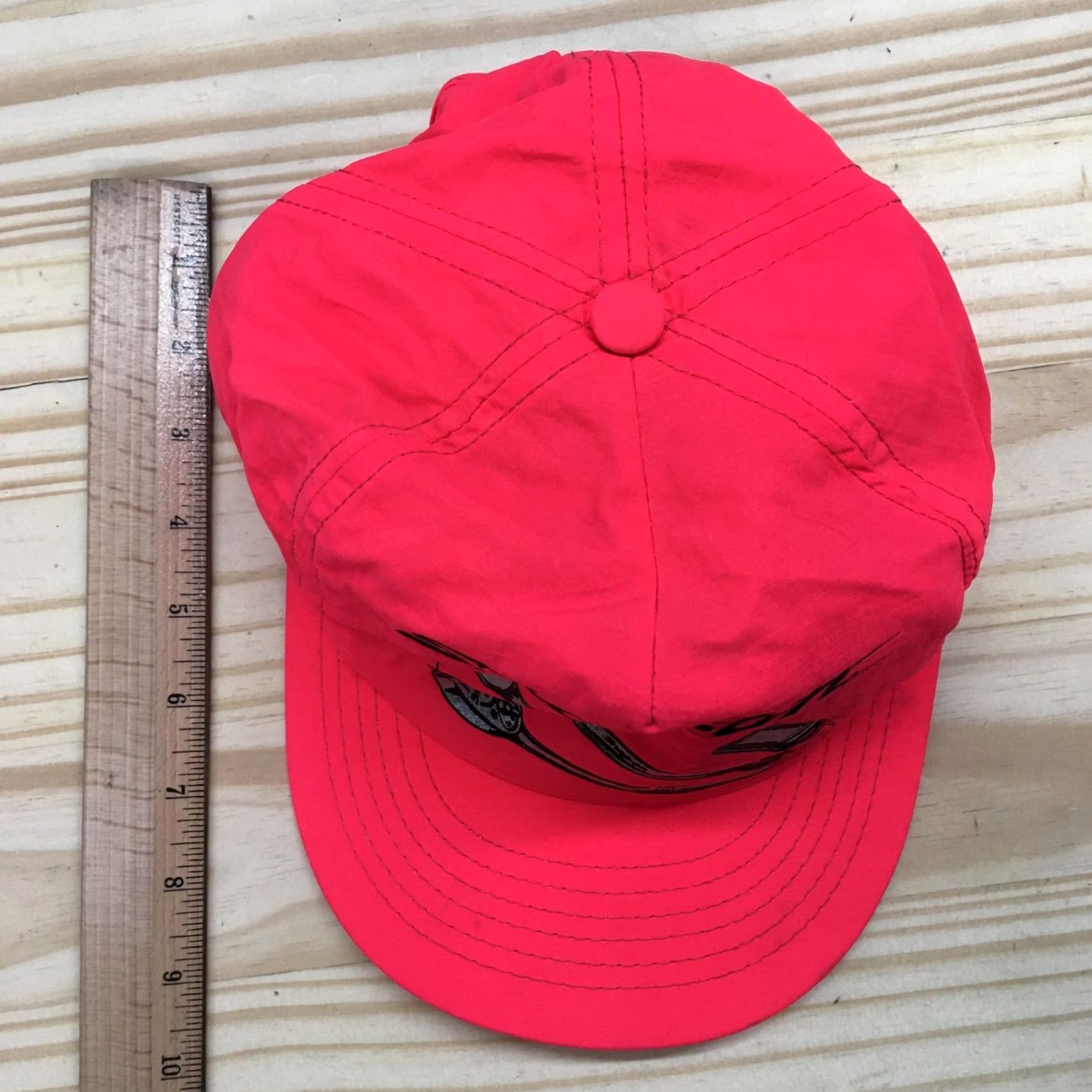 Vintage Snap On Baseball Hat Men Pink One Size Adjustable Curved Brim Embroidered Logo Size ONE SIZE - 4 Thumbnail