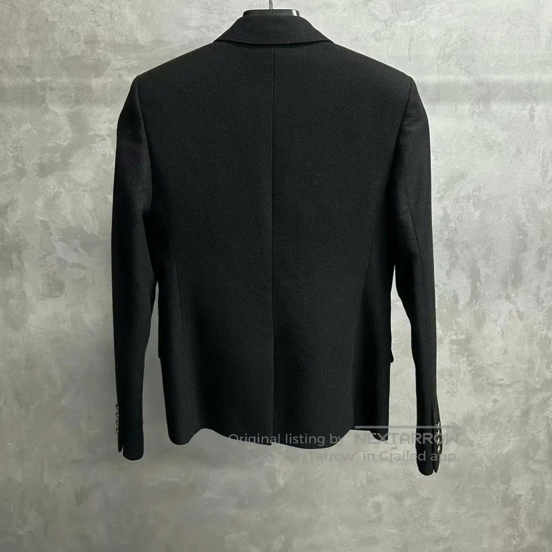 Saint Laurent Paris Saint Laurent Black Wool Blazer with Gold Crest. Size US M / EU 48-50 / 2 - 2 Thumbnail